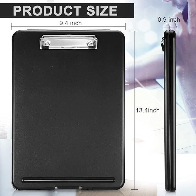 Mimorou 5 Pcs Clipboard with Storage, 9.5 x 13.5 Inch Plastic Heavy Duty - Image 2