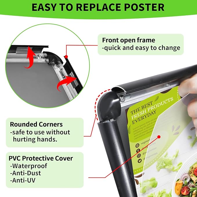INNOVSIGN 6Pack Adjustable Pedestal Sign Holder - Image 3