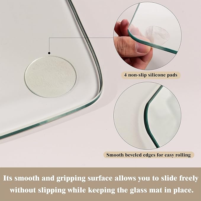 Koonmi Tempered Glass Chair Mat - Image 4