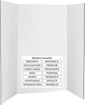 White Tri-Fold Presentation Board 28" X 40" Corrugated Tabletop Display by ENDAY
