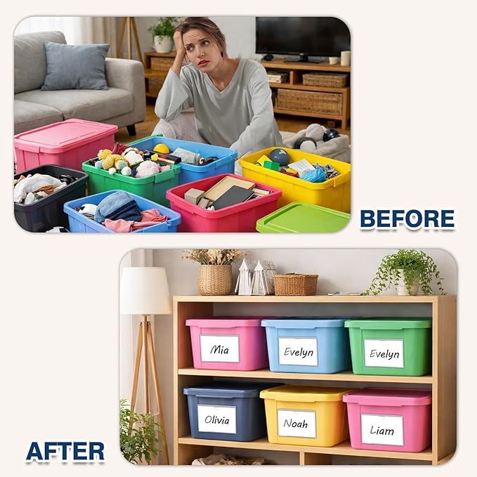 H4D 24 Pack Labels for Storage Bins, Tote Label Pockets for Organizing Storage - Image 5