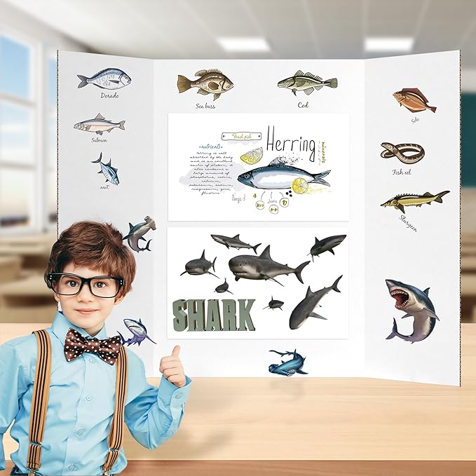 HAUTOCO 36'' x 48'' Trifold Poster Board 4 Pack Large Tri Fold Project Boards - Image 4