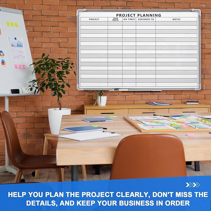 Lincia Project Planning Dry Erase Whiteboard Magnetic Dry Erase Board - Image 5