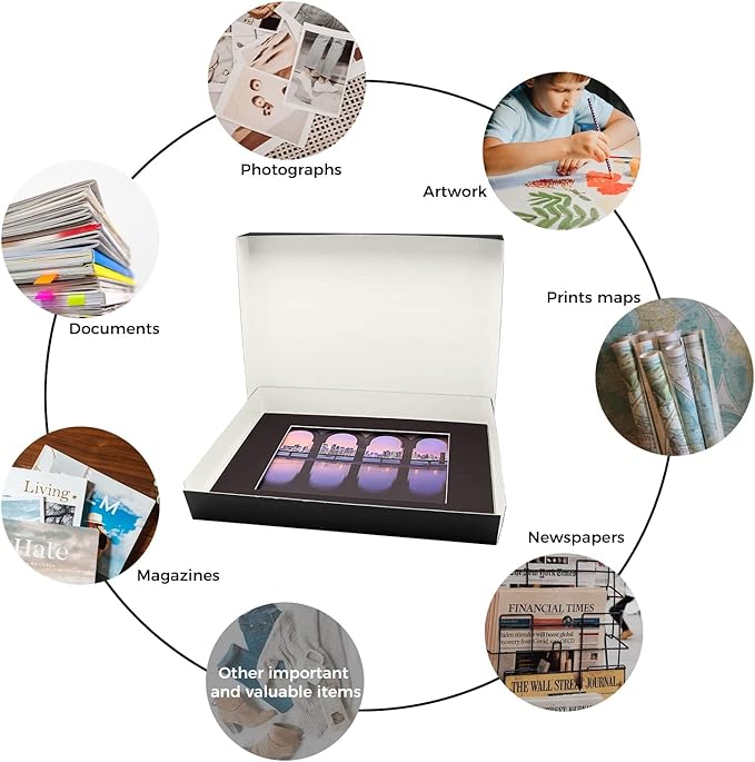 Lineco Museum Archival Storage Box, 16.75x20.75x3 in. Drop Front Design. - Image 7