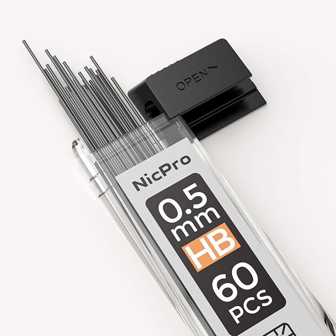 Nicpro 1200 PCS Lead Refills 0.5mm HB #2 Break Resistant Mechanical Pencil - Image 2