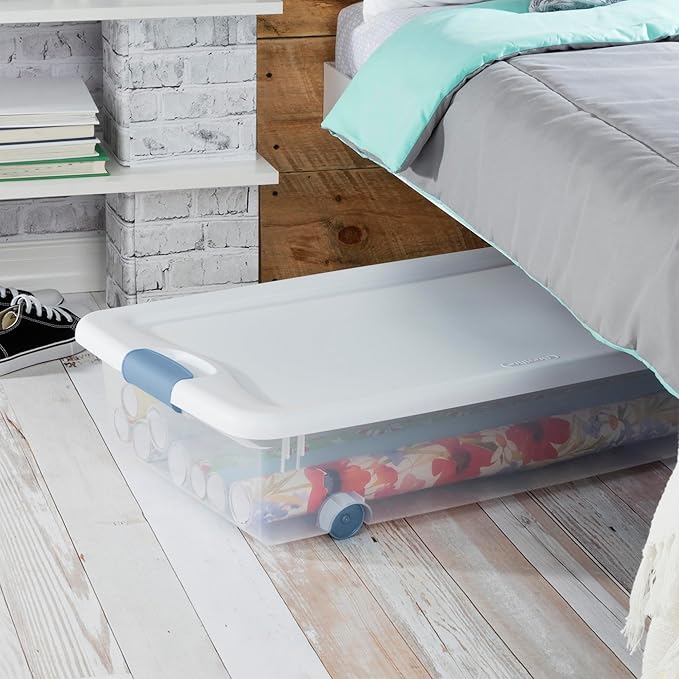 Sterilite 4-Pack Latching Box, Under Bed Storage Bins - Image 5