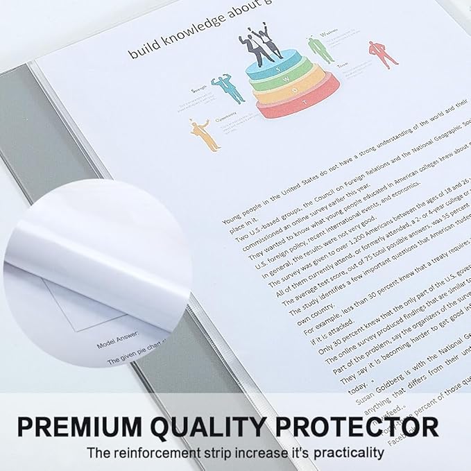 Sheet Protectors, HERKKA 800 Pack Heavy Duty Clear Plastic Page Protectors - Image 6