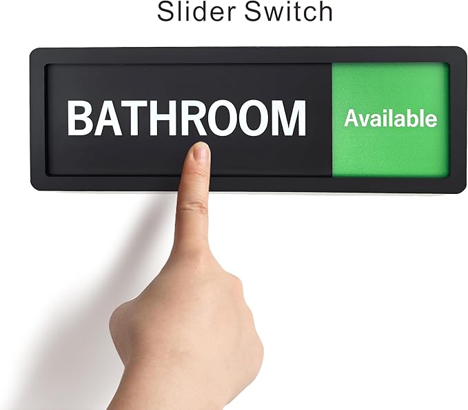 Bathroom Sign – In Use/Available Slide Switch Sign, Premium Durable Acrylic - Image 4