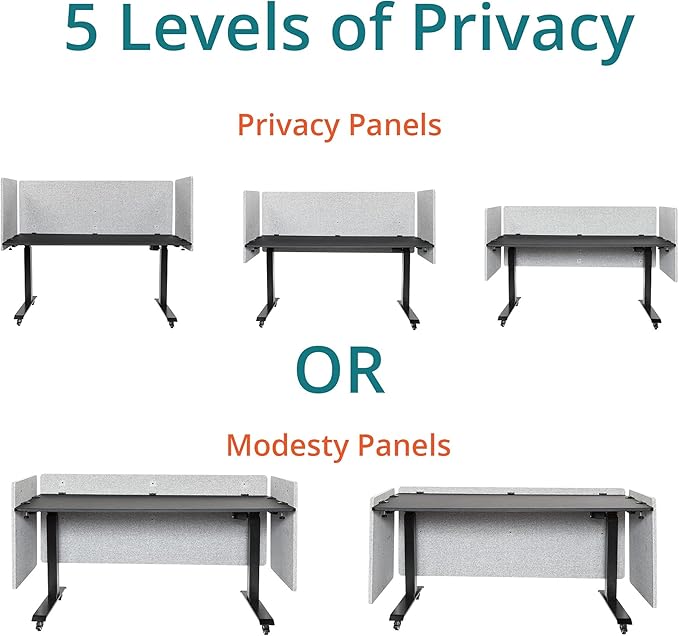 Stand Up Desk Store ReFocus Clamp-on Acoustic Desk Divider Privacy Panel That - Image 7