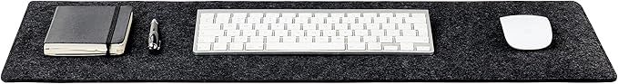 Wolvende Premium Felt Desk Mat | Small 12" x 27.5" Multifunctional Desk Pad - Image 2