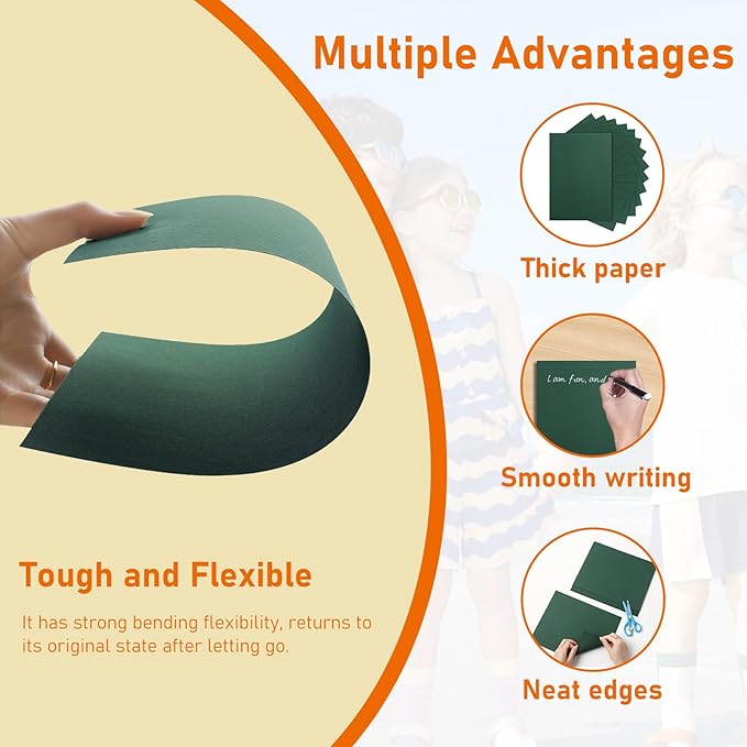 100 Sheets Dark Green Cardstock 8.5 x 11 Scrapbooking Paper, 75lb Heavyweight - Image 3