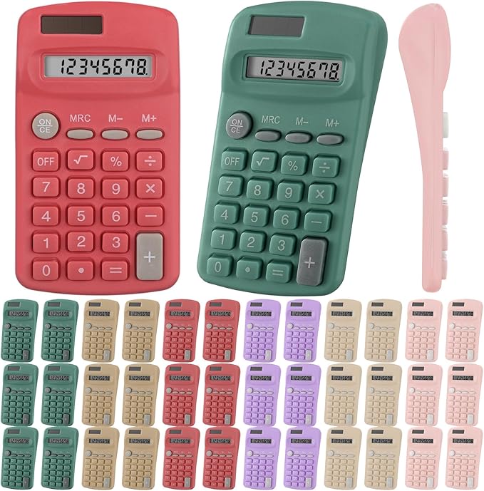 Tellegloww 48 Pcs Pocket Size Basic Calculators Bulk by Tellegloww