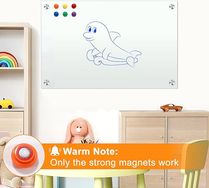 H-Qprobd Glass White Board for Wall Dry Erase Board 36" x 24" Magnetic - Image 3