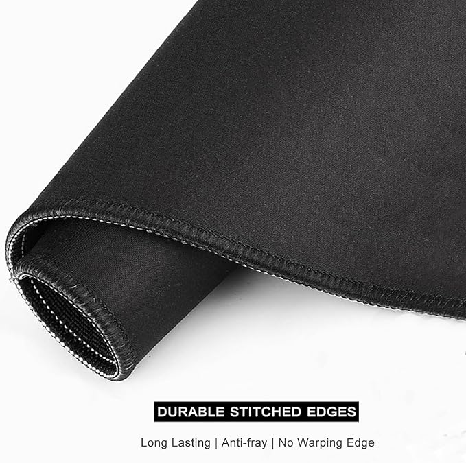 Auhoahsil White Mouse Pad, 12 x 10 Inch Square Mousepad, 3mm Thick Rubber Mouse - Image 6