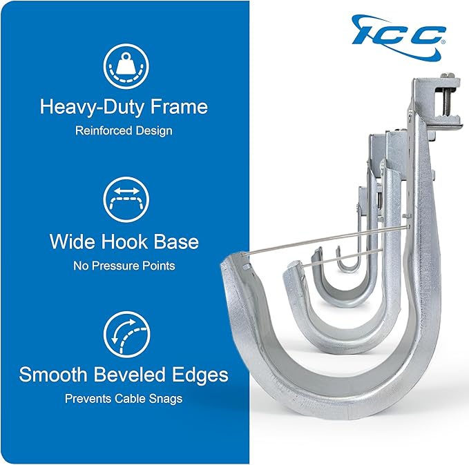 ICC Beam Clamp J Hook 2” with Retainer Clip - Image 7