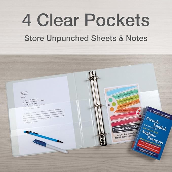 Cardinal 3 Ring Binder, 1 Inch Premier Easy Open Binder, ONE-Touch Locking - Image 5