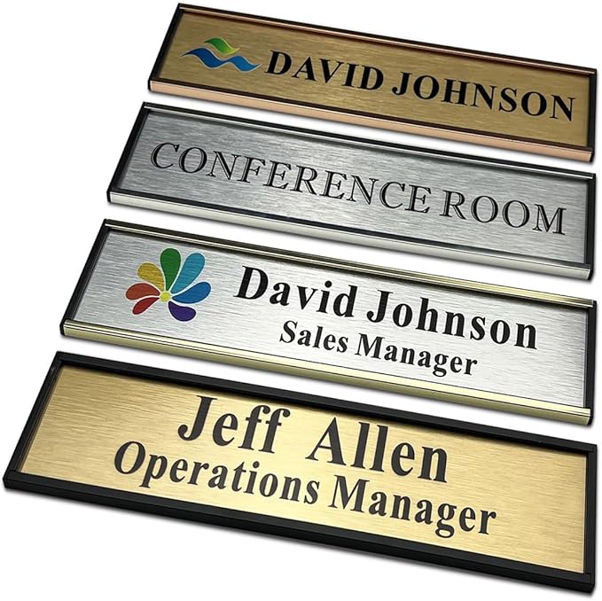 SINKAA Personalized Name Plate for Door or Wall, 2 x 8 inch Custom Office - Image 4