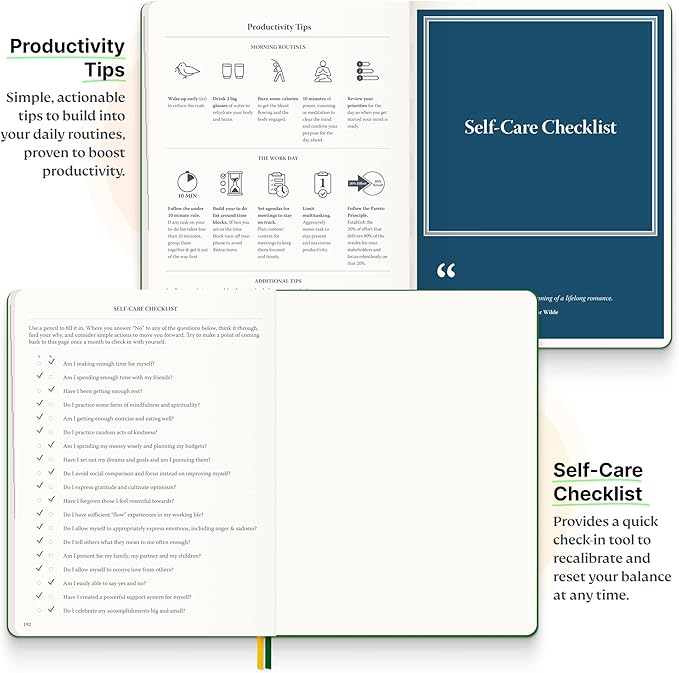Roterunner Purpose Planner Notebook B5 7.5”x9.8” Undated Planner 2025 Daily - Image 9