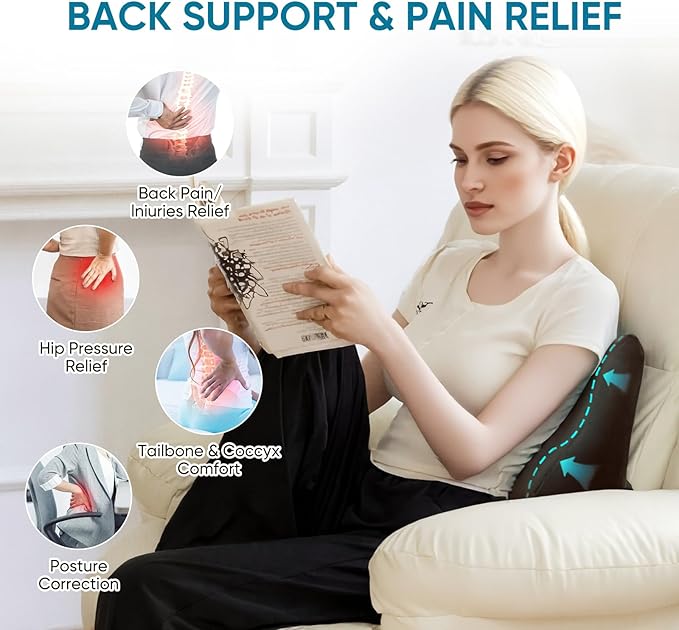 AHUAWA Back Support Pillow for Recliner Chair, Memory Foam Couch Back Cushions - Image 3