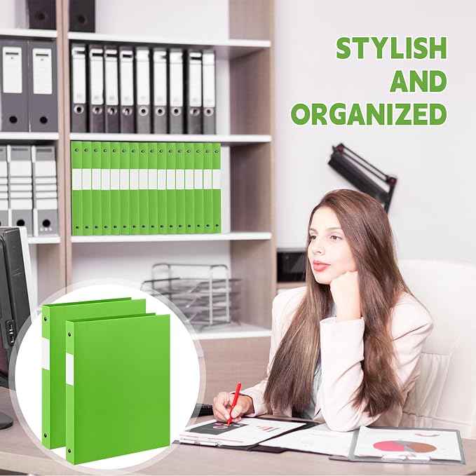 Henoyso 36 Pcs 3 Ring Binder 0.5 Inch Round Fits Letter Size 8.5'' x 11'' Paper - Image 5