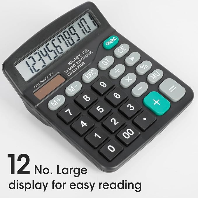 5 Pack Calculator Bulk, 12 Digits Calculators Desktop - Image 2