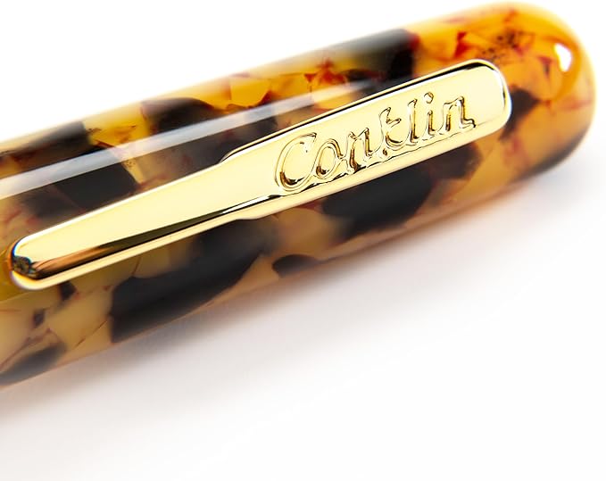 Conklin All American Fountain Pen in Tortoiseshell – Broad Nib, Vintage Design - Image 4