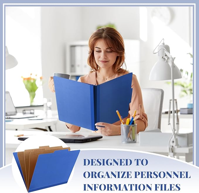 Skyygemm 24 Pcs Classification Folders Letter Size, 3 Divider Pressboard File - Image 5