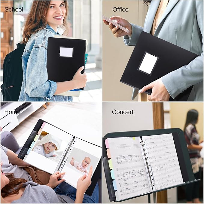 Uquelic 80-Pocket Binder with Plastic Sleeves, High-Capacity Document Organizer - Image 9