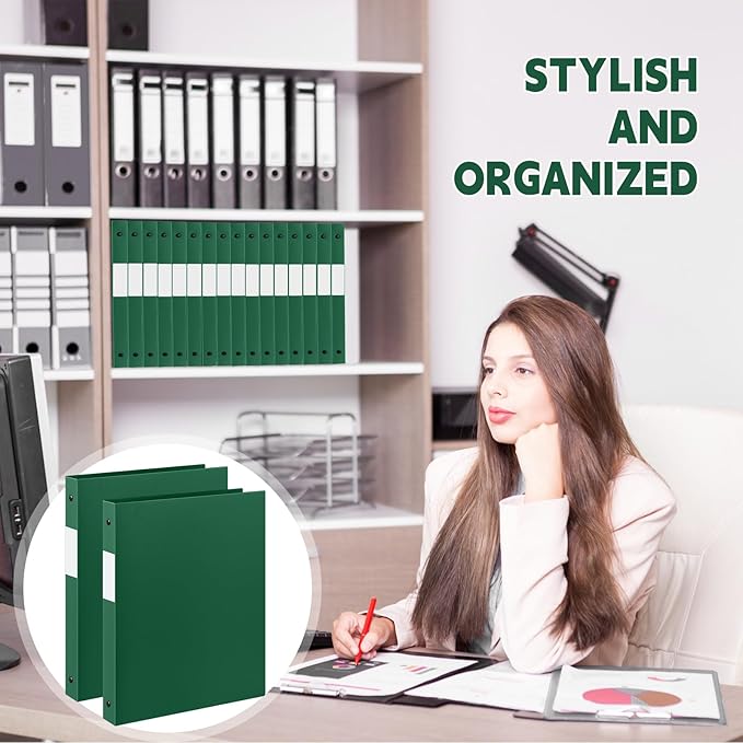 Henoyso 36 Pcs 3 Ring Binder 0.5 Inch Round Fits Letter Size 8.5'' x 11'' Paper - Image 5