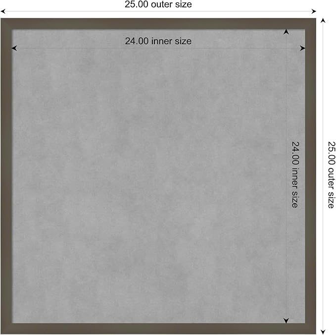 Amanti Art Grey Framed Magnetic Board 25x25 Medium Vision Board - Image 4