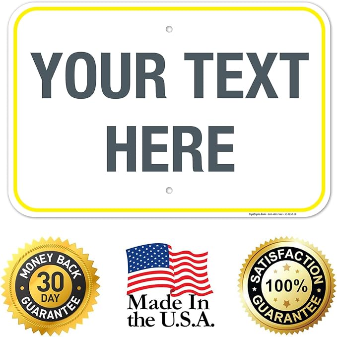 Personalized Custom Customize for Office, Delivery Yellow Sign, 12x18 Inches - Image 8