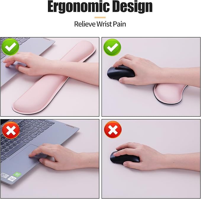 Bloss Large Desk Pad and Keyboard Wrist Rest, Large Mouse Pad + Keyboard - Image 6