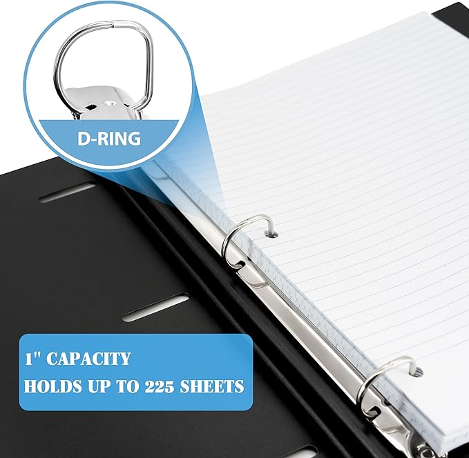 INFUN 1 Inch Telescoping 3 Ring Binder - Image 5