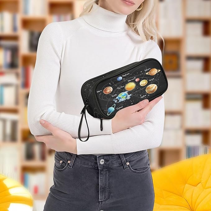 BOENLE Solar System Space Planets Pencil Case Box Boys Girls Large Pencil Pouch - Image 6
