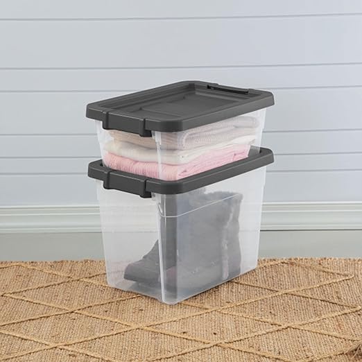 Sterilite 6-Pack Modular Stacker Box, Durable Clear Plastic Storage Bins - Image 9