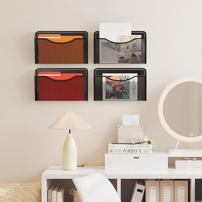 MINDEPOT Wall File Organizer, Hanging Wall Mounted File Folder Binder Holder - Image 5