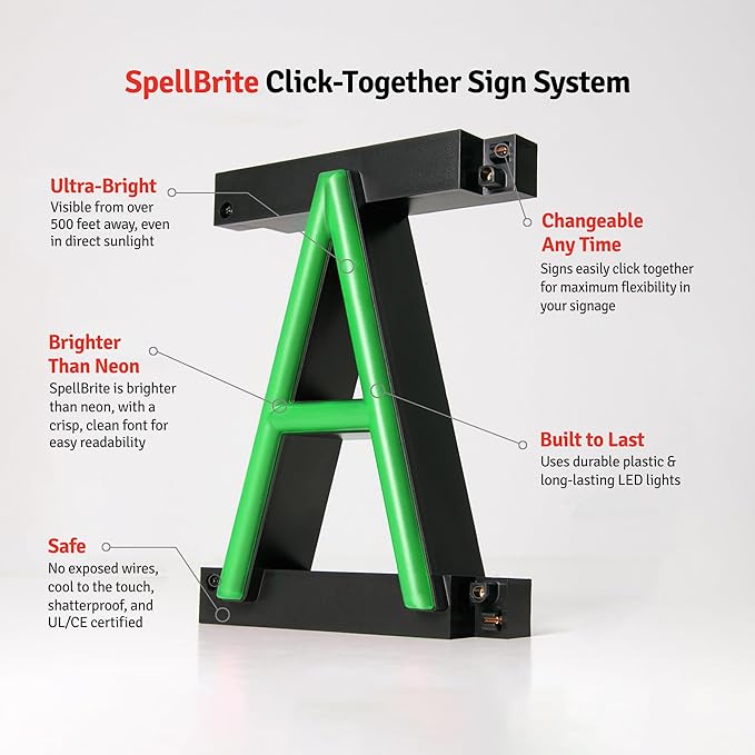 SpellBrite EXIT Sign | Directional Sign - Image 8