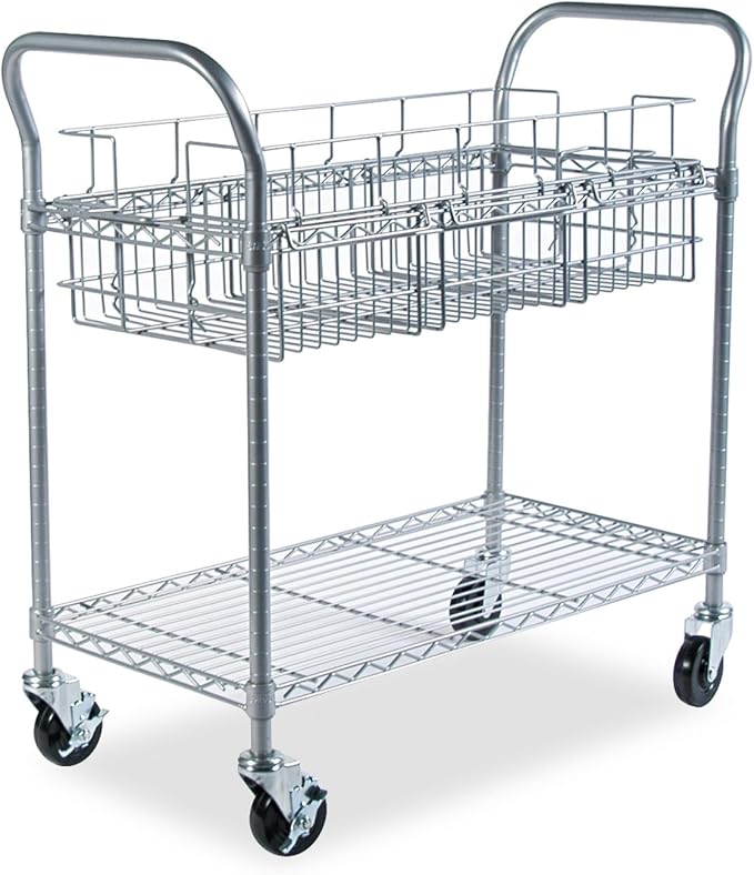 Safco 5236GR Wire Mail Cart Holds 150 Legal Folders, Sold Separately by SafcoProducts