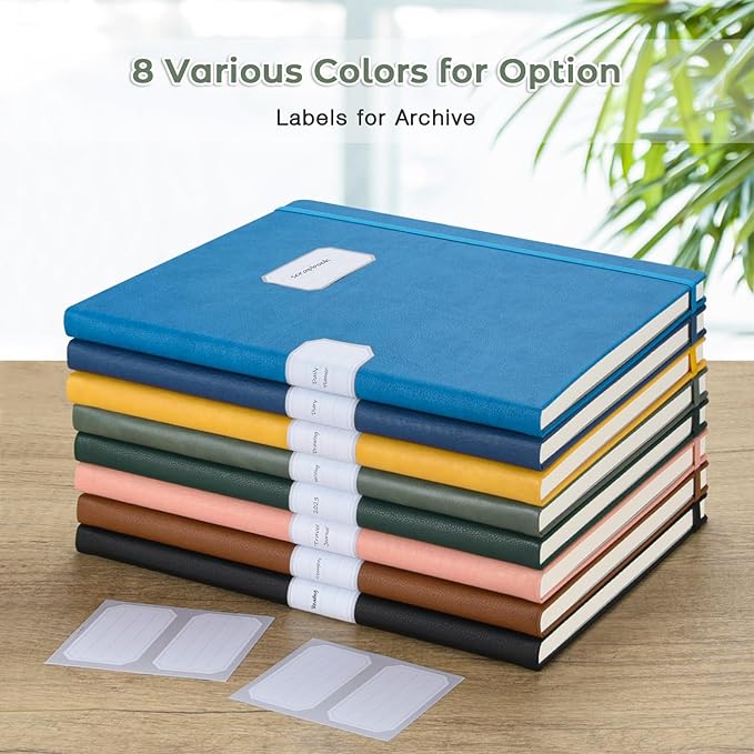 College Ruled Notebook, A4 Hardcover Leather Notebook - Image 6