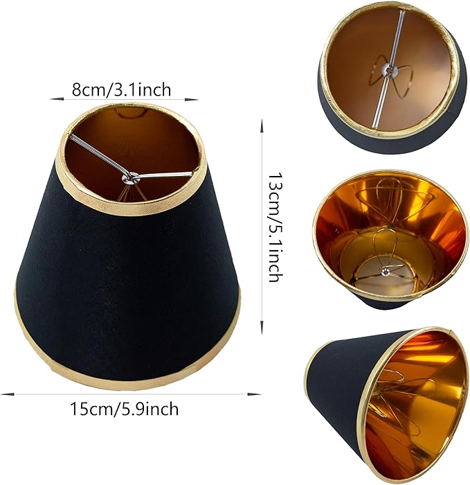 TAaMTYH small lamp shade chandelier shades set of 6，Fabric Lampshade - Image 3