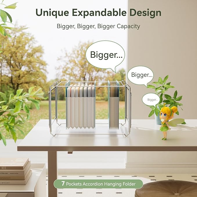 EcoStash Wheat Straw Expanding Hanging File Folders, 3 Color File Organizer - Image 5