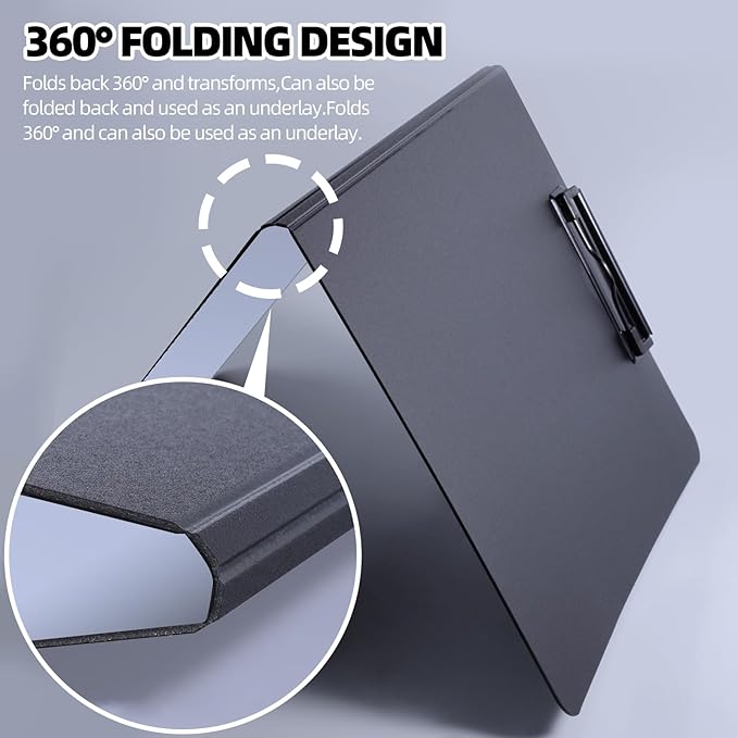 FRETONBA Clipboard Folder, 360 Degree Foldable Binder Clipboards - Image 5