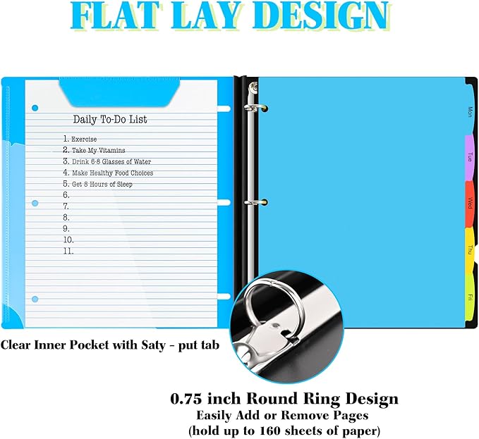 INFUN Telescoping 3 Ring Binder - Image 5