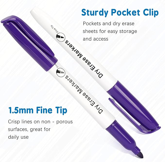 Birebebys 168 Count Bulk Dry Erase Markers, Fine Tip Whiteboard Markers - Image 3