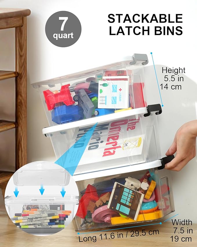 NUMIFUN Plastic Storage Bins - Image 6