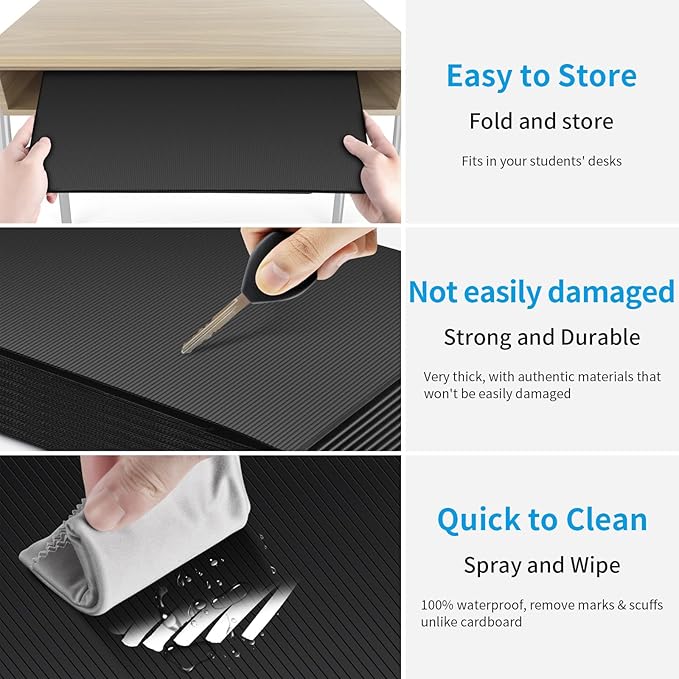 18 Pack Black Desk Dividers for Students, Privacy Shields Folder for Students - Image 4