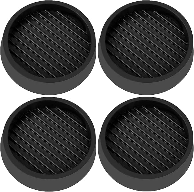 VOCOMO 4X4 Round Rubber Caster Cups, Non Slip Furniture Pads, Anti-Slip Gripper by VOCOMO