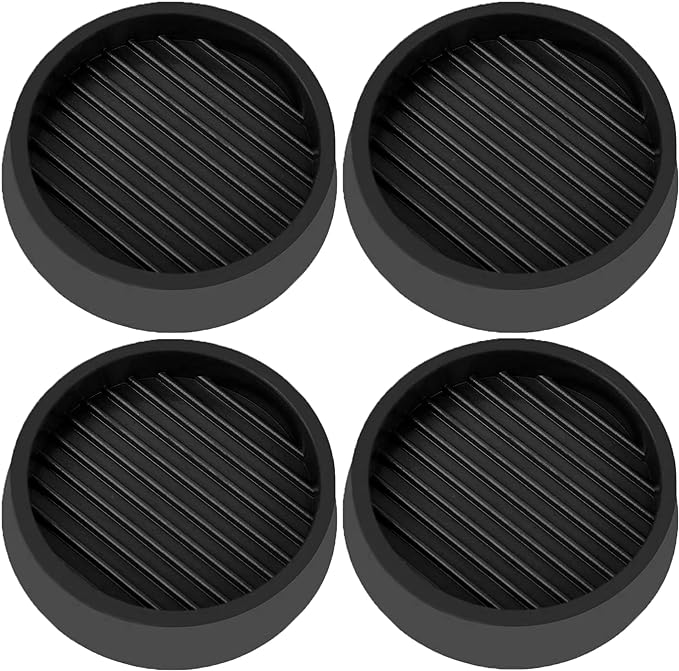 VOCOMO 3X3 Round Rubber Caster Cups, Non Slip Furniture Pads, Anti-Slip Gripper by VOCOMO