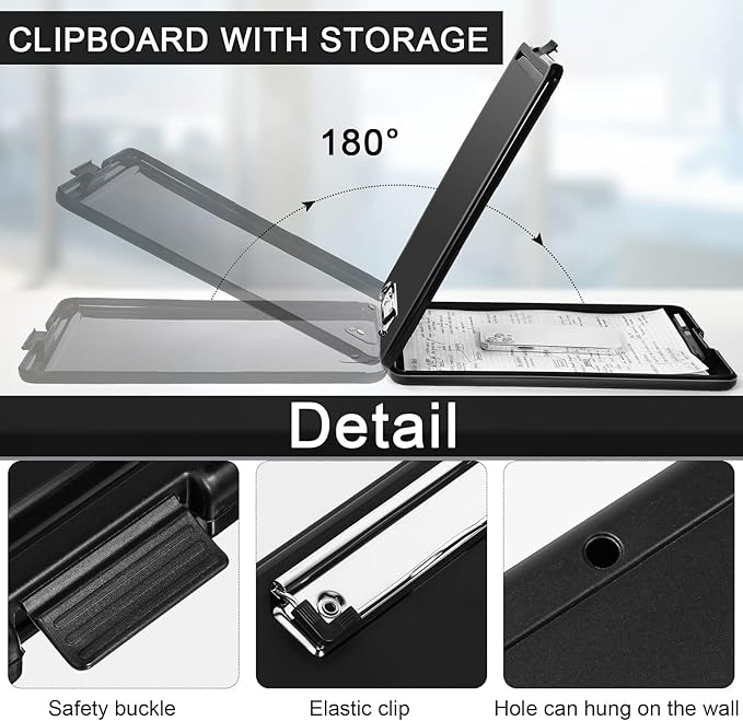 Mimorou 15 Pcs Clipboard with Storage, 9.5 x 13.5 Inch Plastic Heavy Duty - Image 3