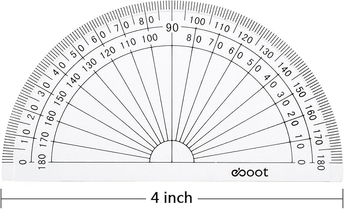 20 Pack Plastic Protractor, 180 Degrees Protractor - Image 3